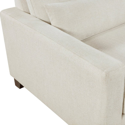 Zeke Textured Sofa in Ivory