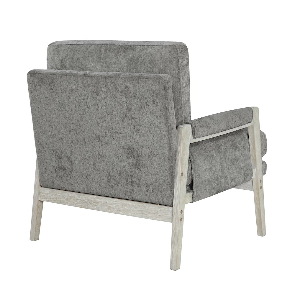 Umar Chenille Accent Chair in Brownish Gray