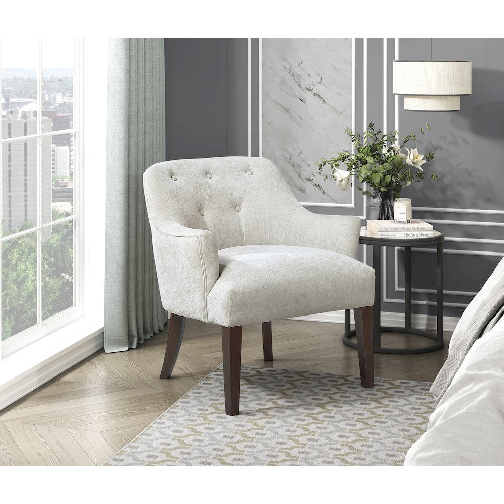 Rebecca Textured Accent Chair in Oyster