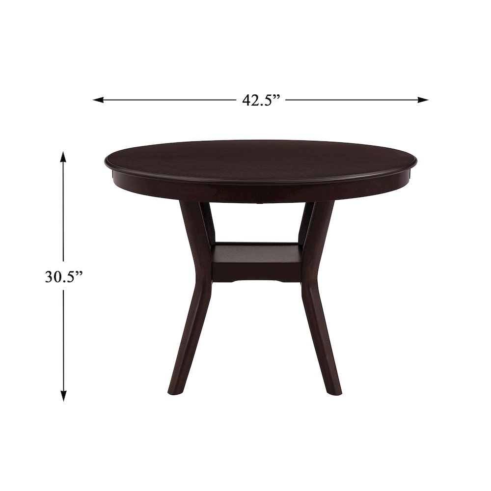 Shankmen Asian Hardwood 5-Piece Pack Dinette Set in Espresso