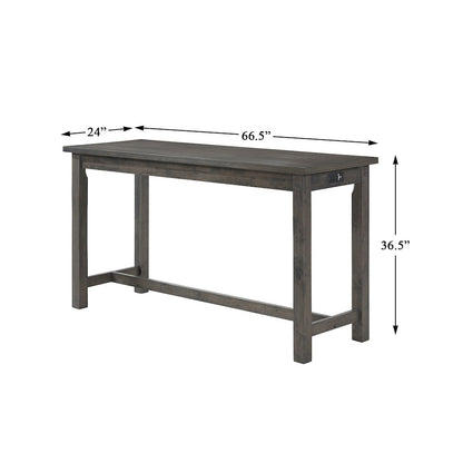 Connected Velvet Counter Height Set (Set of 4) in Gray Finish