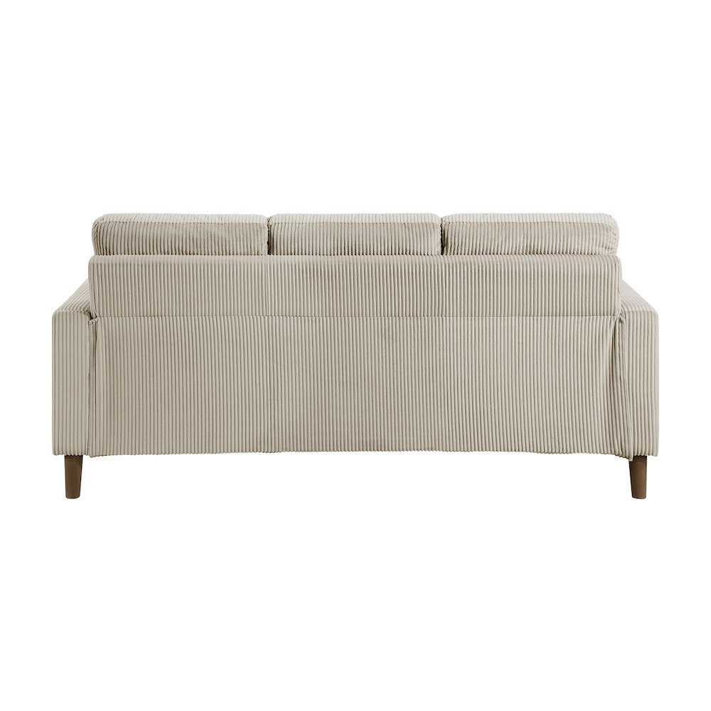 Crandall Corduroy 2pc Set: Sofa, Loveseat in Taupe