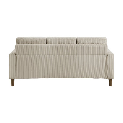 Crandall Corduroy 2pc Set: Sofa, Loveseat in Taupe