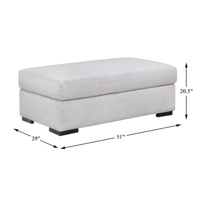 Athena Textured Ottoman in Gray