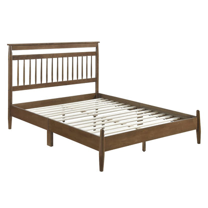 Arlo Asian Hardwood Full Platform Bed in Chestnut