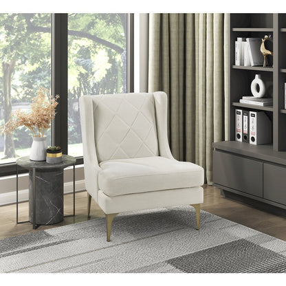Savoy Chenille Accent Chair in Taupe