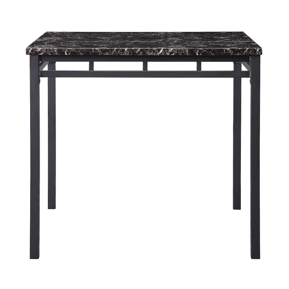 Olney Faux Marble Counter Height Dining Table Set (Set of 5) in Black