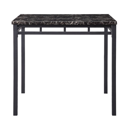 Olney Faux Marble Counter Height Dining Table Set (Set of 5) in Black