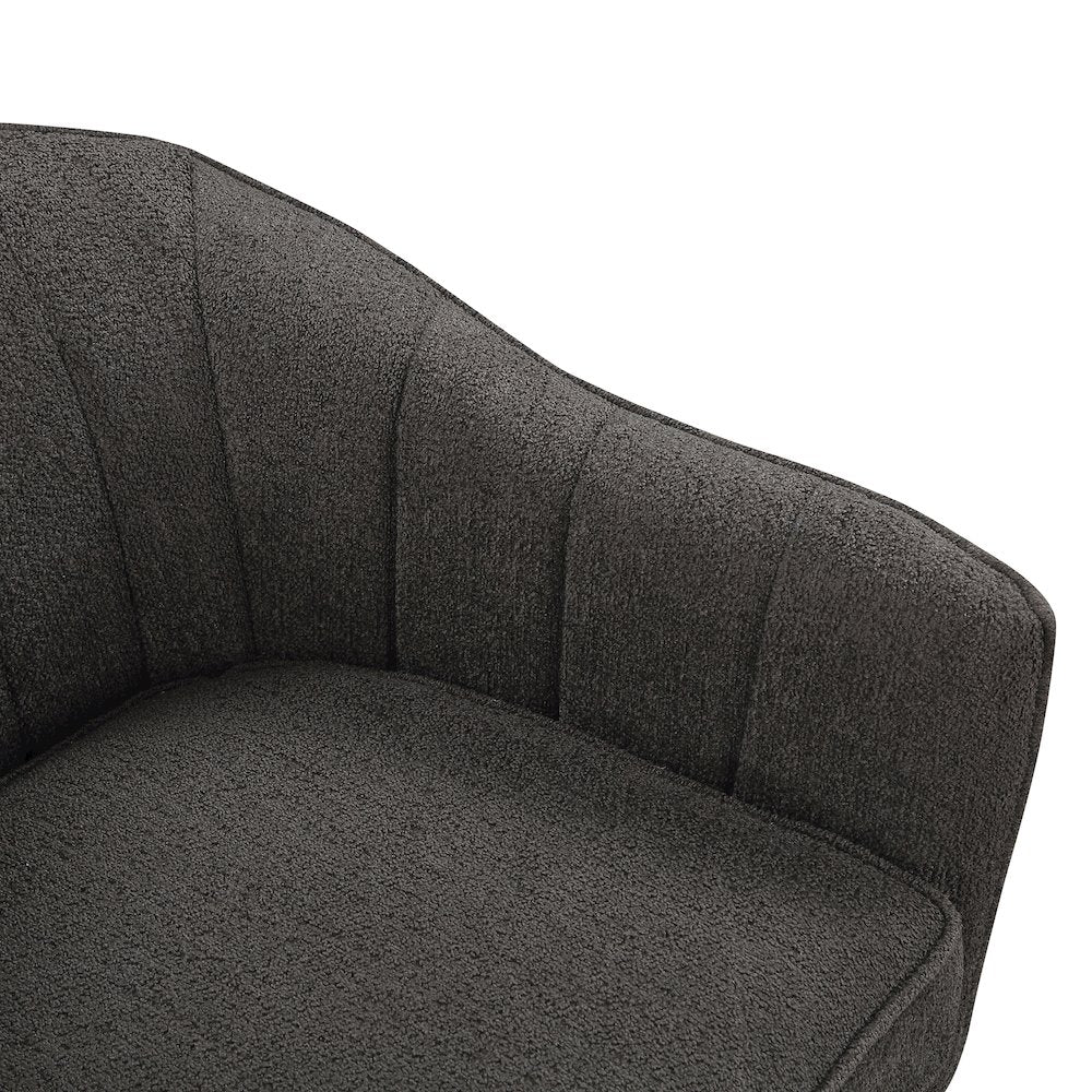 Cutler Textured Accent Chair in Charcoal