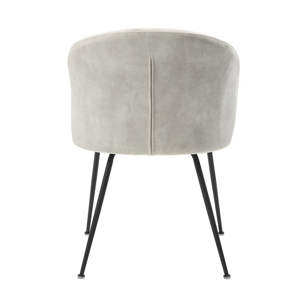 Cosimo Velvet Dining Room Side Chair, set of 2 in Beige