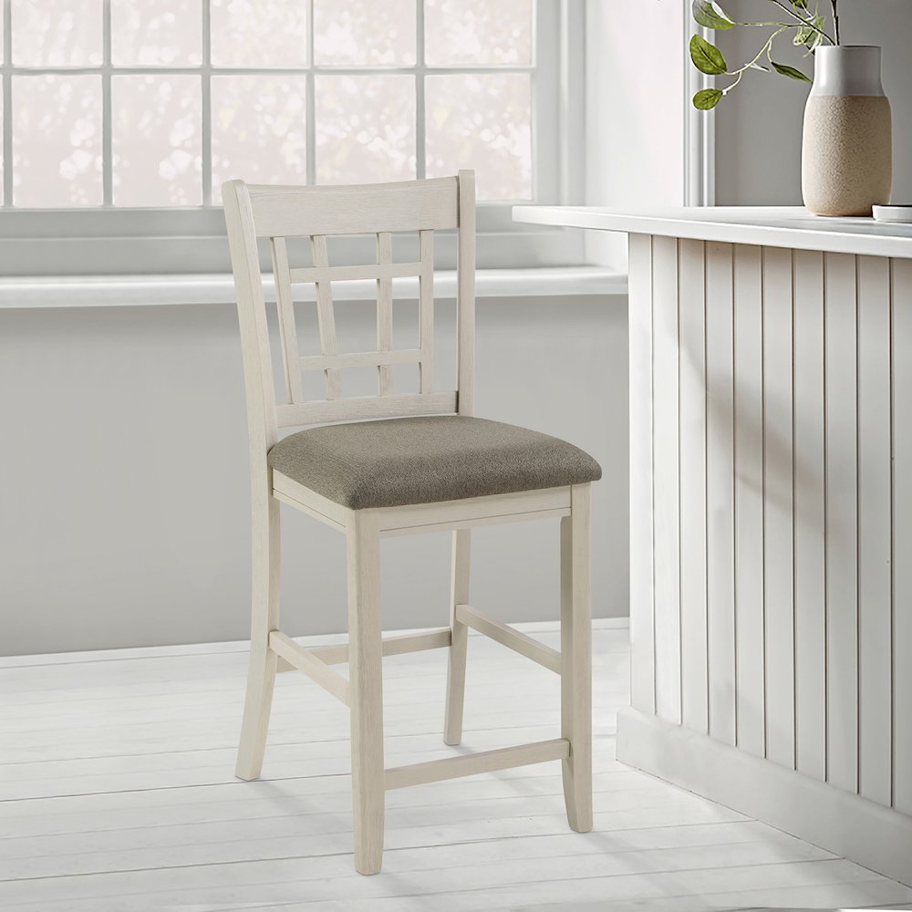 Junipero Textured Counter Height Dining Chair, set of 2 in Brown