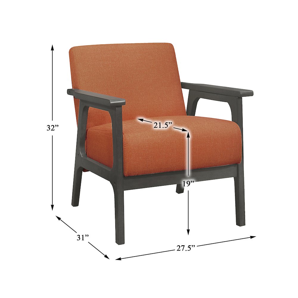 Ocala Textured Accent Chair in Orange