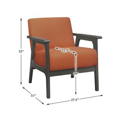 Ocala Textured Accent Chair in Orange