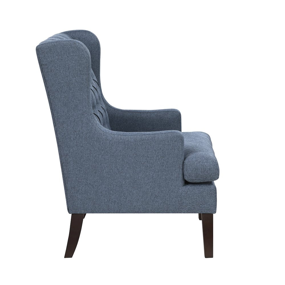 Quent Textured Accent Chair in Blue