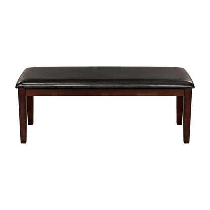 Mantello Wood Dining Room Bench in Dark brown