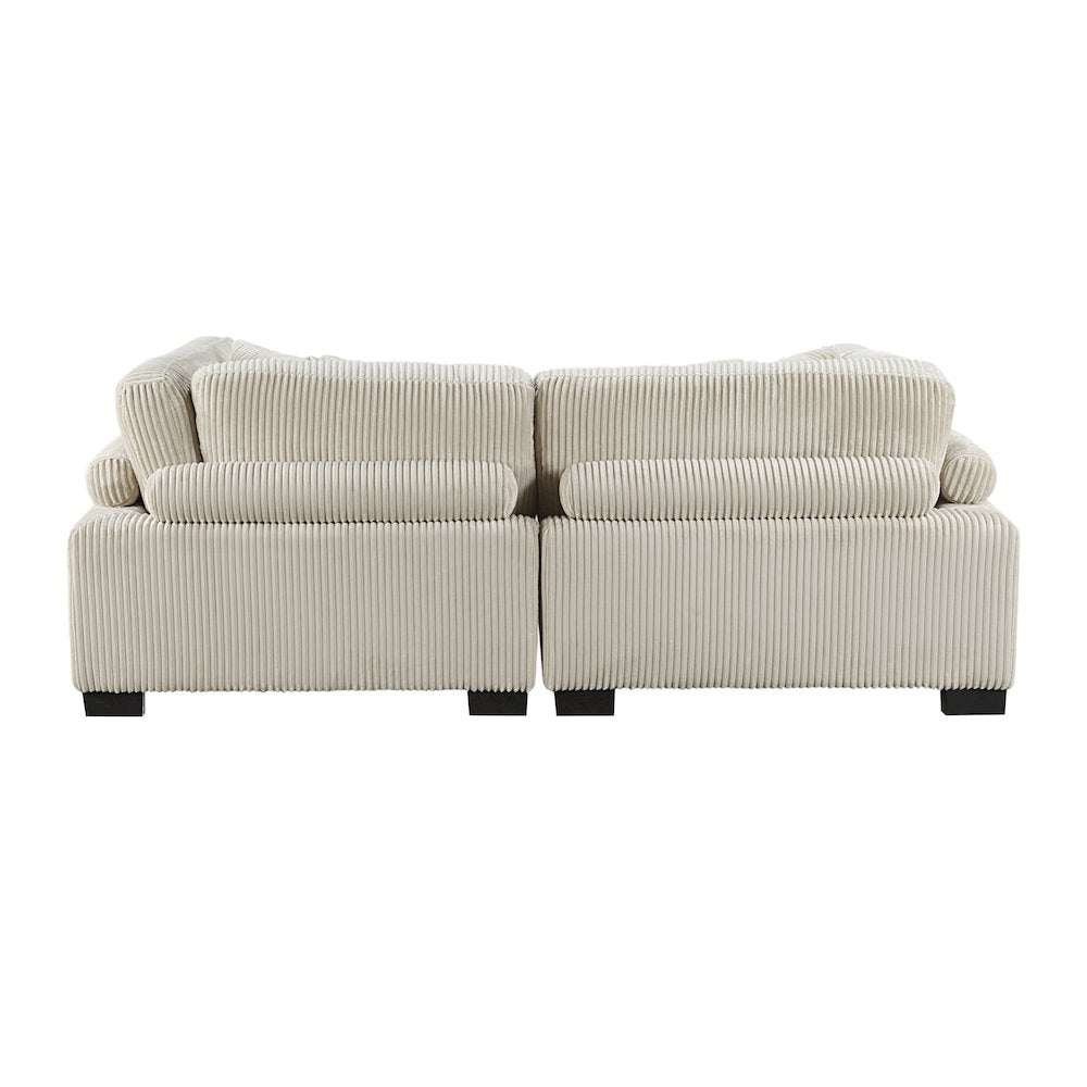 Traverse Corduroy Love Seat in Beige