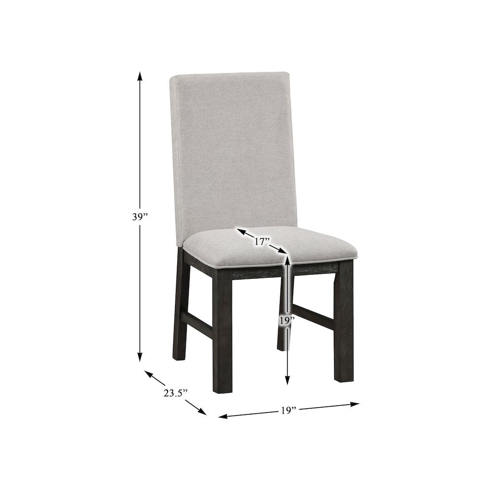 Orem Textured Dining Room Side Chair, set of 2 in Gray