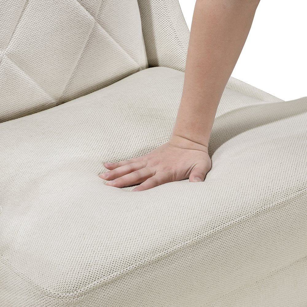 Savoy Chenille Accent Chair in Taupe