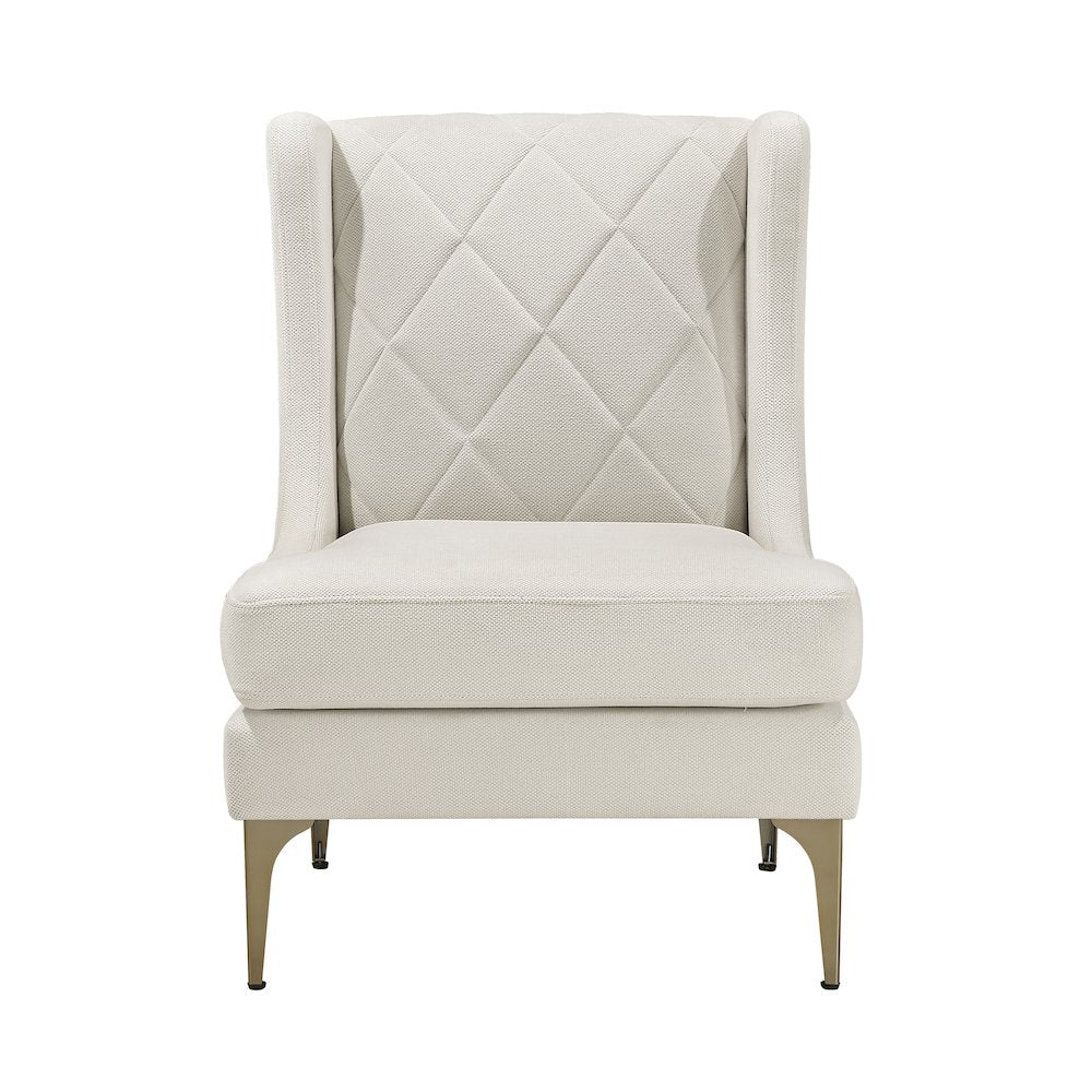 Savoy Chenille Accent Chair in Taupe