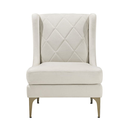 Savoy Chenille Accent Chair in Taupe