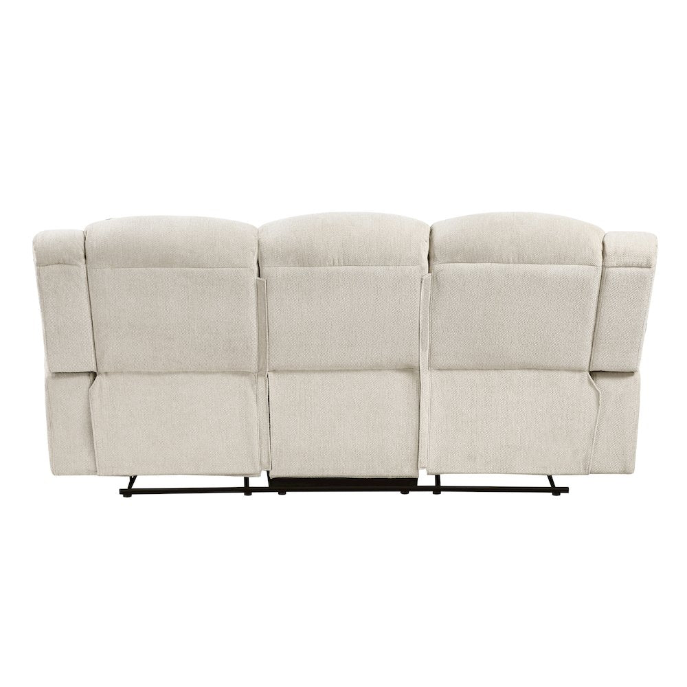 Nutmeg Chenille Double Reclining Sofa in Beige