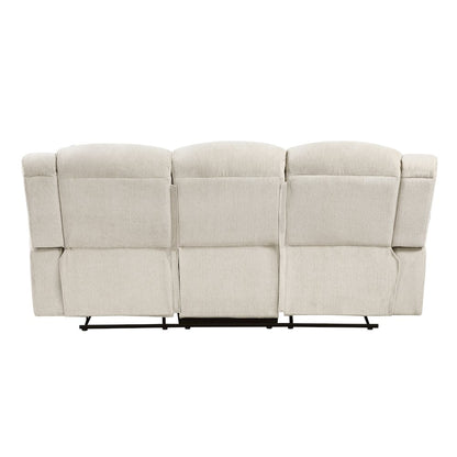 Nutmeg Chenille Double Reclining Sofa in Beige
