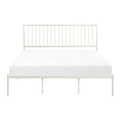 Augusta Metal Eastern King Metal Platform Bed in White