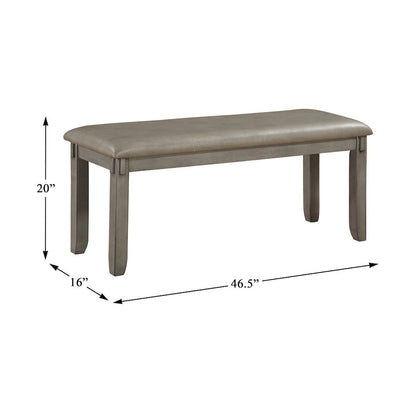Holders Asian Hardwood 6-Piece Pack Dinette Set in Gray