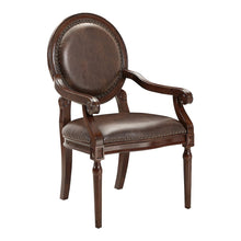 Aldermont Faux Leather Accent Chair in Dark Brown