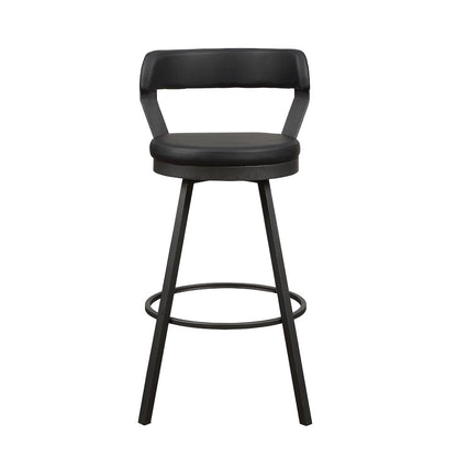 Appert Metal Swivel Pub Height Chair,  set of 2 in Black