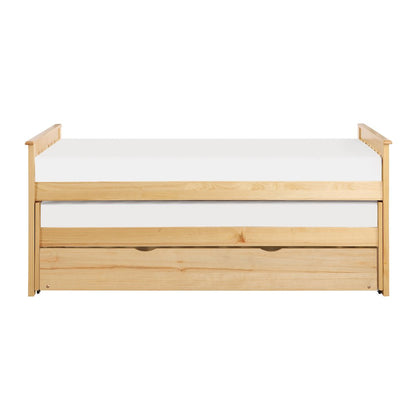Bartly Pine Twin/Twin Bed with Twin Trundle in Natural Pine