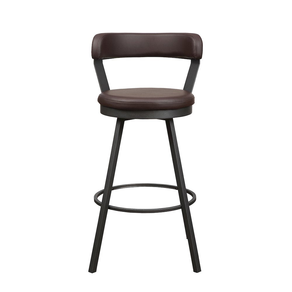 Appert Metal Swivel Pub Height Chair,  set of 2 in Brown