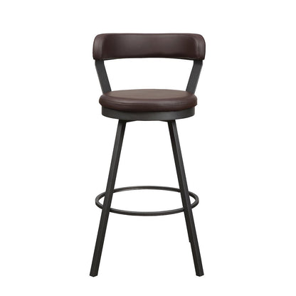 Appert Metal Swivel Pub Height Chair,  set of 2 in Brown