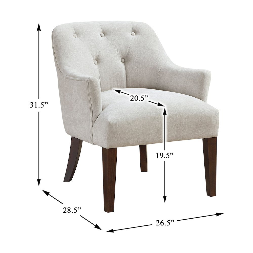 Rebecca Textured Accent Chair in Oyster