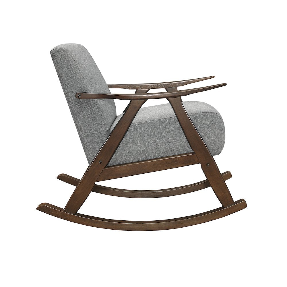 Waithe Textured Rocking Chair in Gray