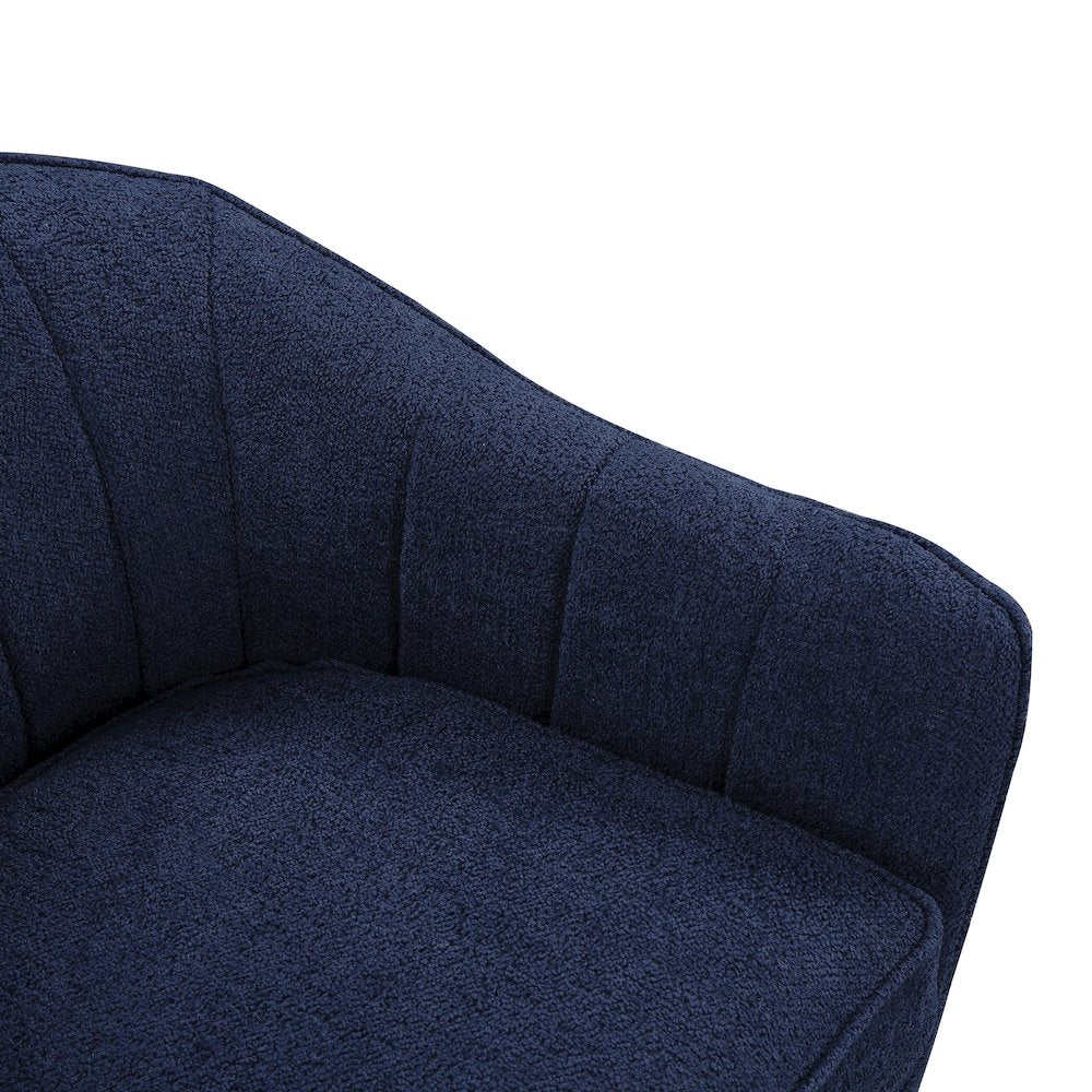 Cutler Textured Accent Chair in Blue