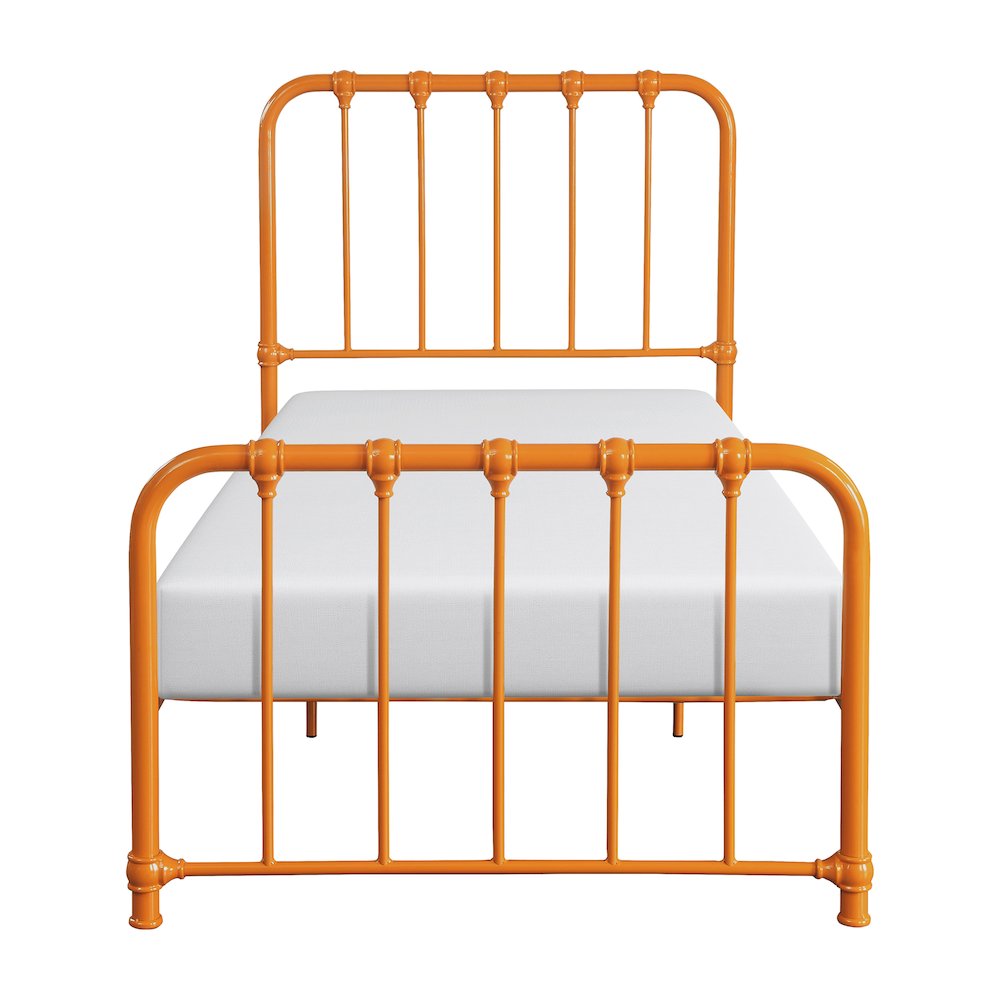 Bethany Metal Twin Metal Platform Bed in Orange