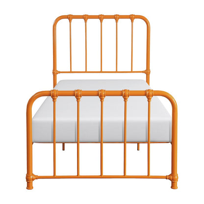 Bethany Metal Twin Metal Platform Bed in Orange