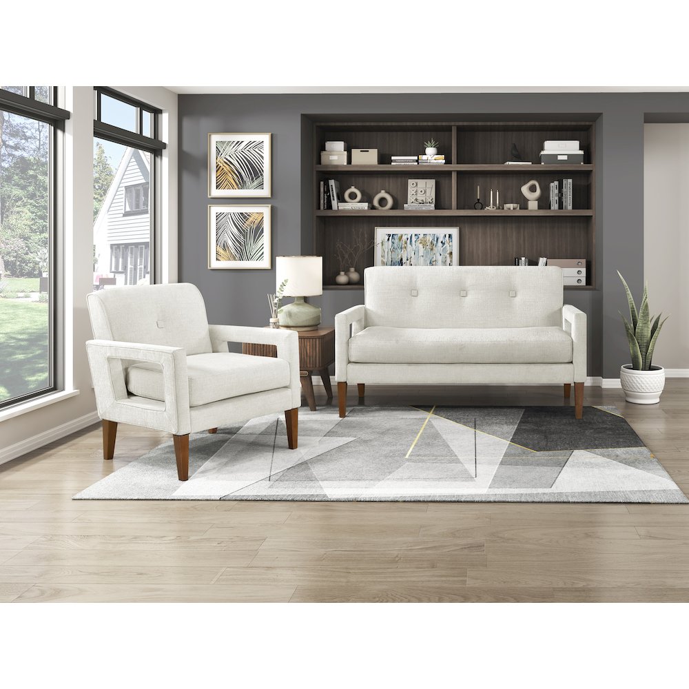 Belfort Chenille Chair in Beige
