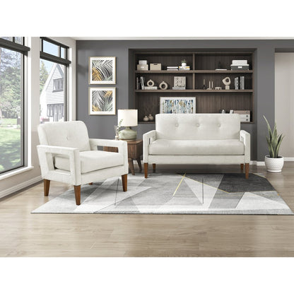 Belfort Chenille Chair in Beige