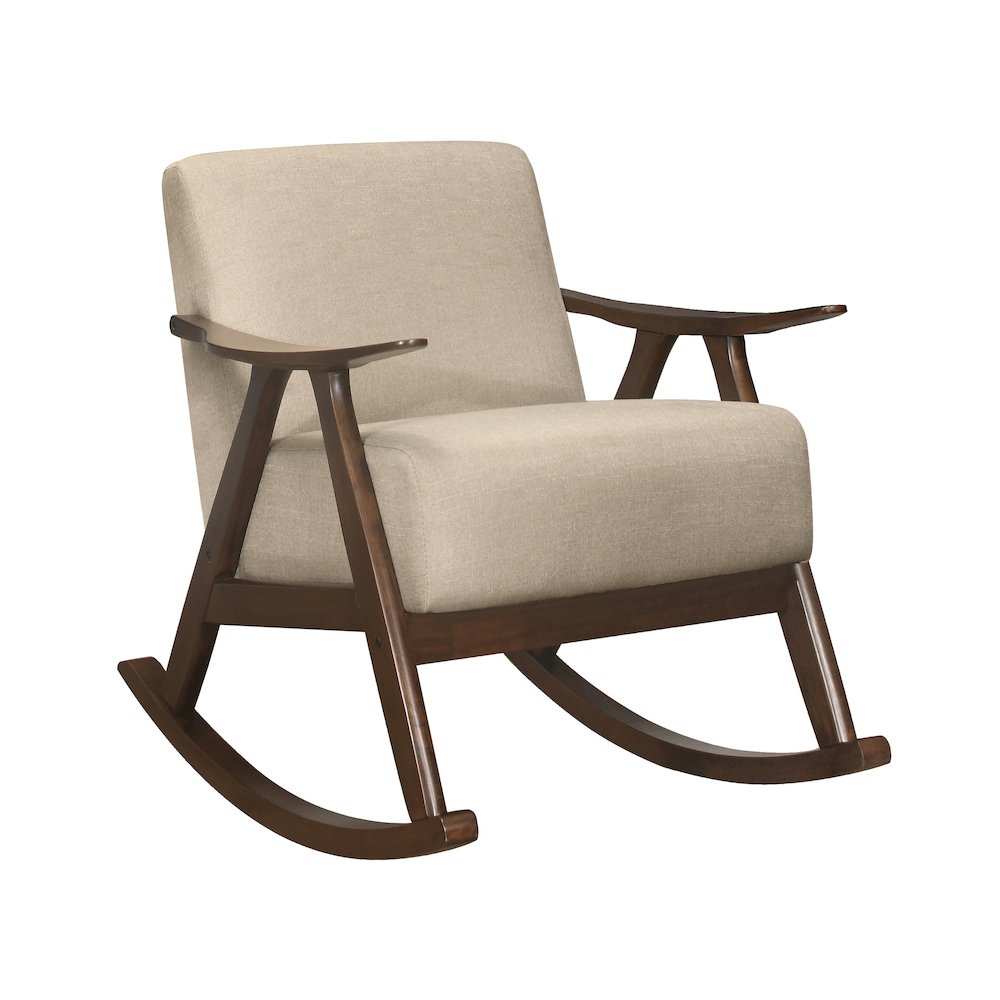 Waithe Textured Rocking Chair in Light Brown