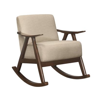 Waithe Textured Rocking Chair in Light Brown