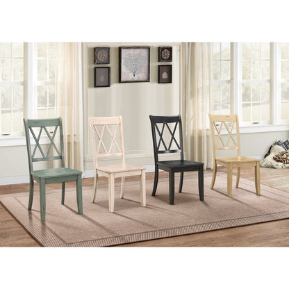 Janina Wood Dining Room Side Chair, set of 2 in Black