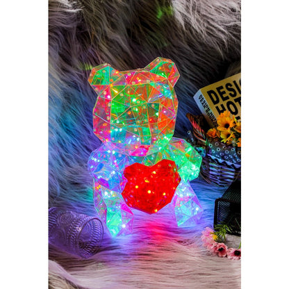 Charming PET Bear LED Lights: Delightful Glow Powered by USB