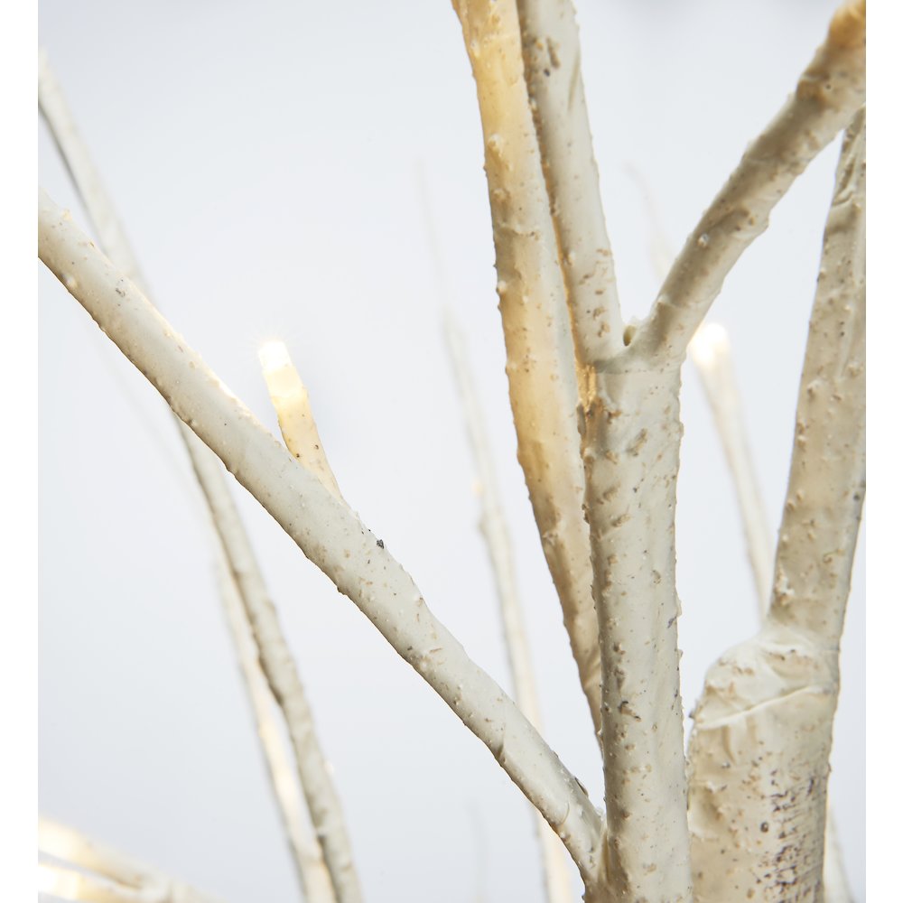 Birch Tree On Metal Base In/Outdoor 48 LED 47 Inch High with 8 Lighting Modes