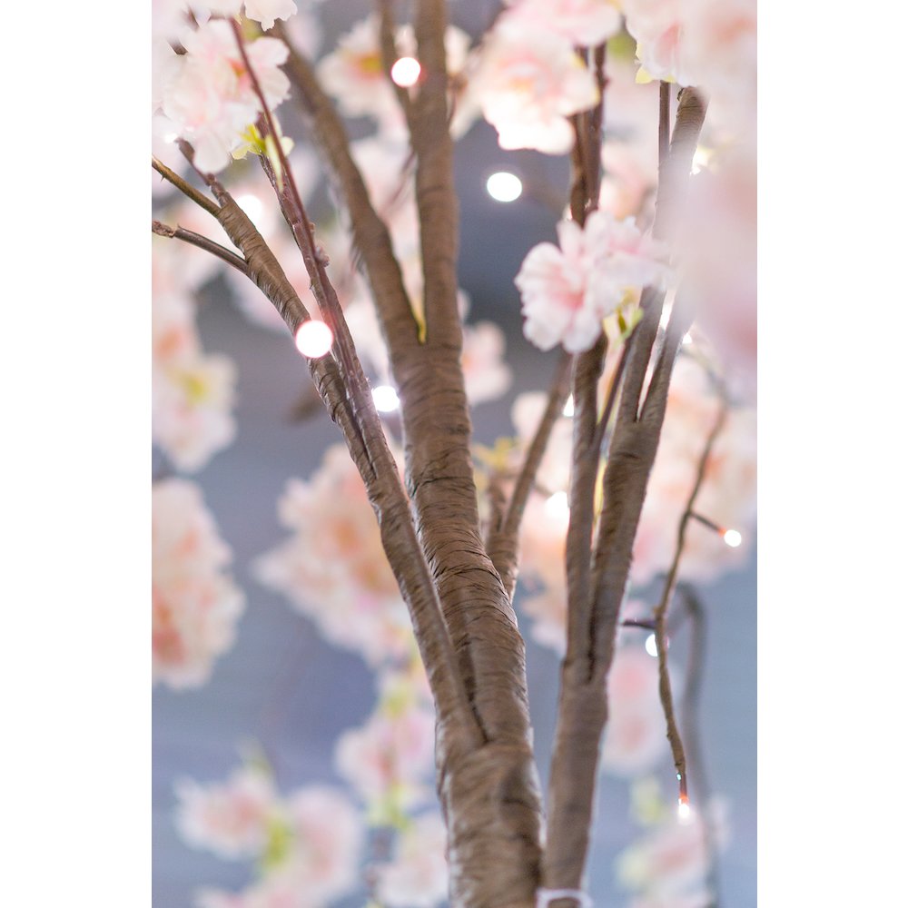 Medium Pink Cherry Blossom Tree with 84 Warm White LED