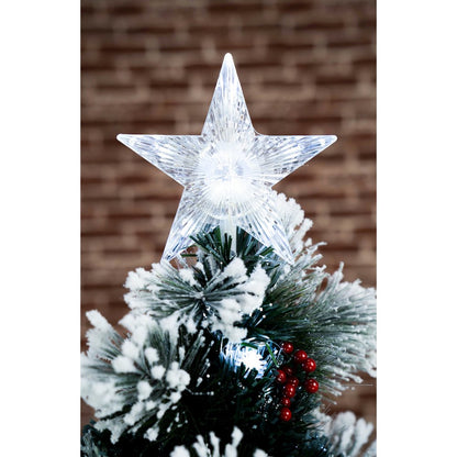 Christmas Tree Fiber Optic Green with Cones & Berries