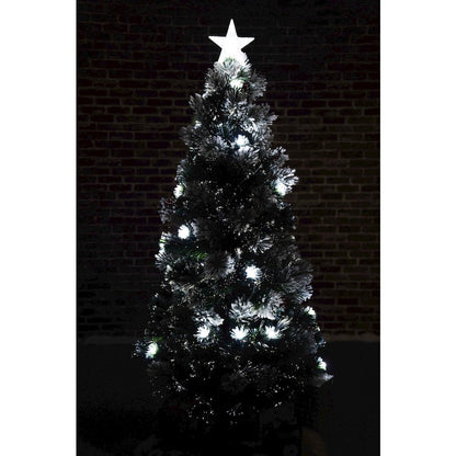 Christmas Tree Fiber Optic Green with Cones & Berries