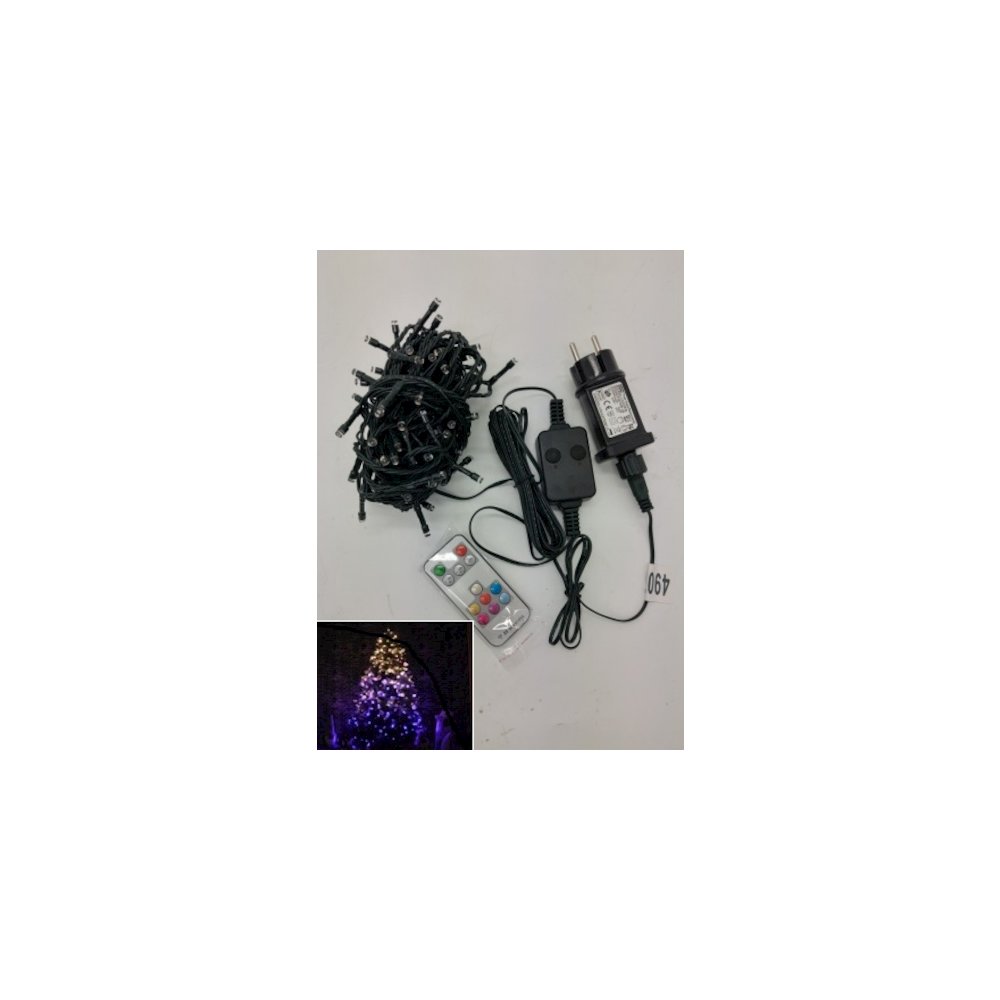 Multi-Function Timed String Lights - 100 RGB LEDs with Remote