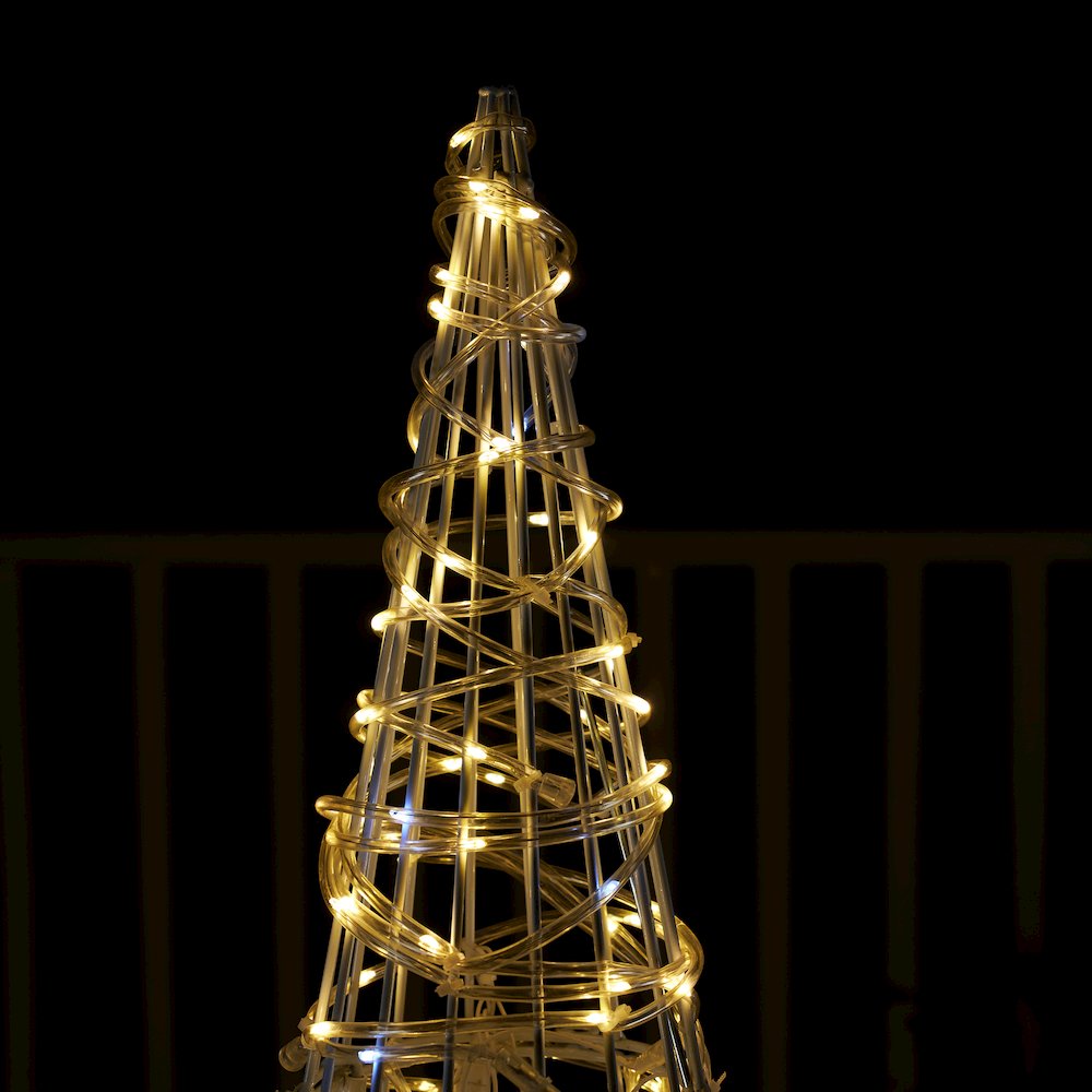 Twinkling 1450 LED Christmas Cone Tree with Warm White & Cold White Lights